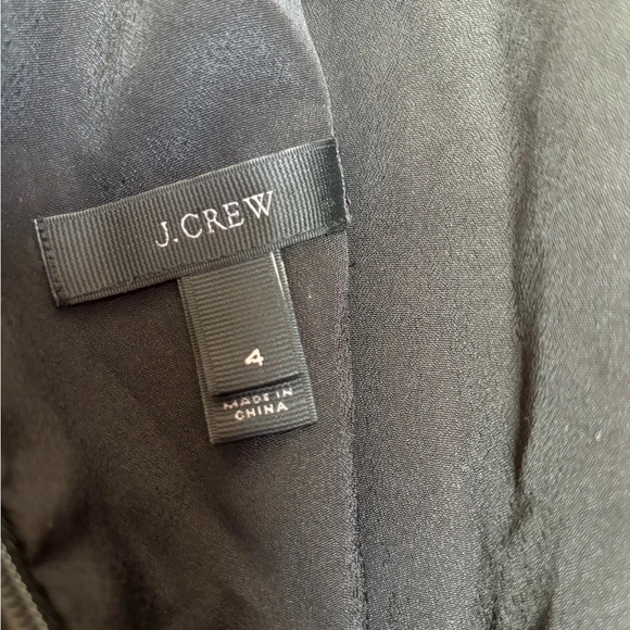 J. Crew Black Swiss Dot Silk Blend Flutter Sleeve Dress - Picture 6 of 10